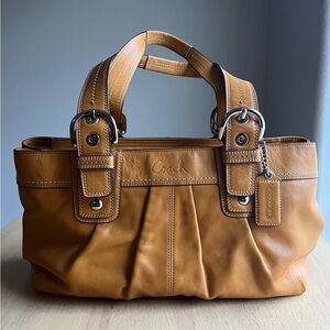 Coach Leather Hampton Soho Saffron Yellow Shoulder Tote